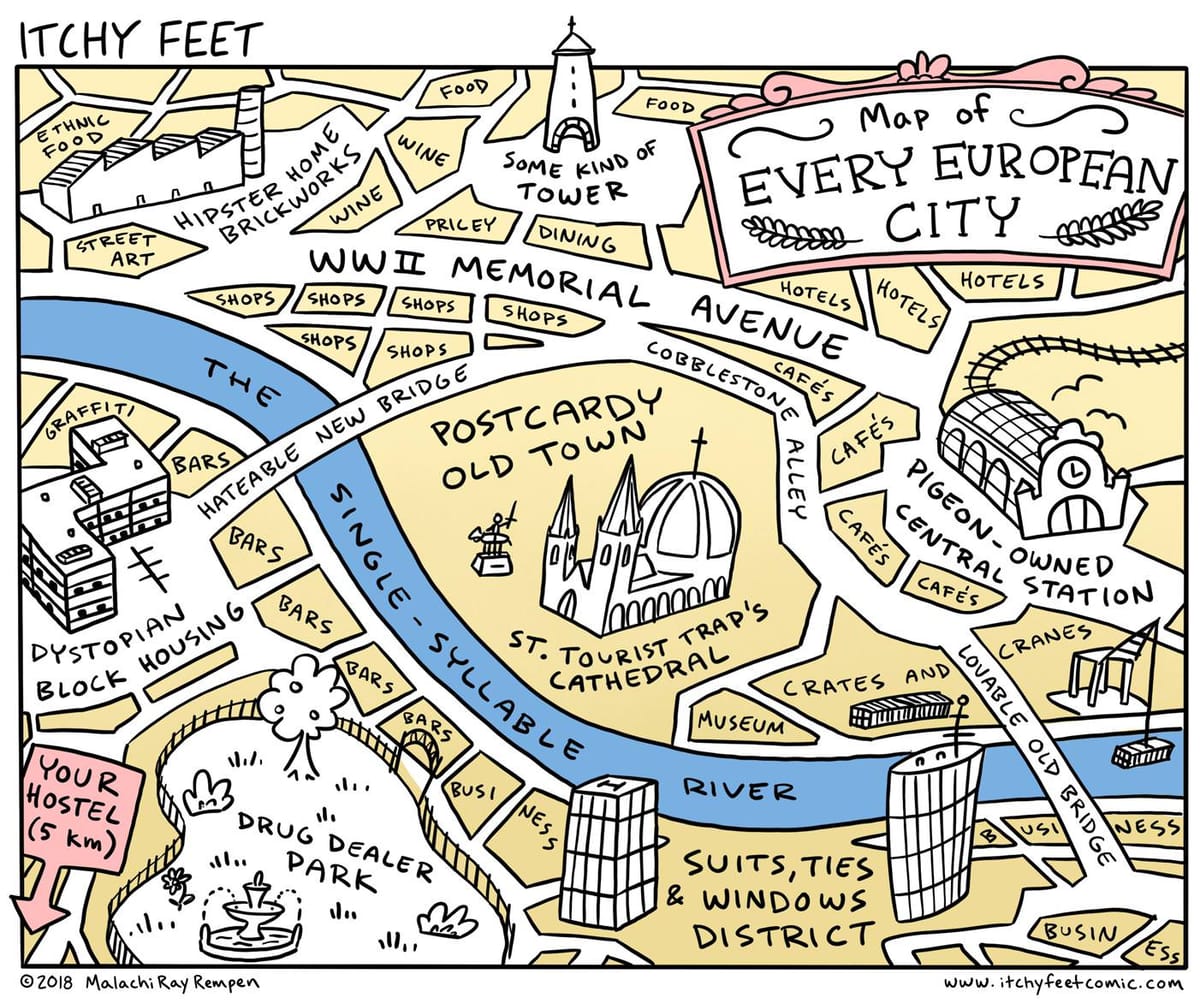 Pic of a map of every European city